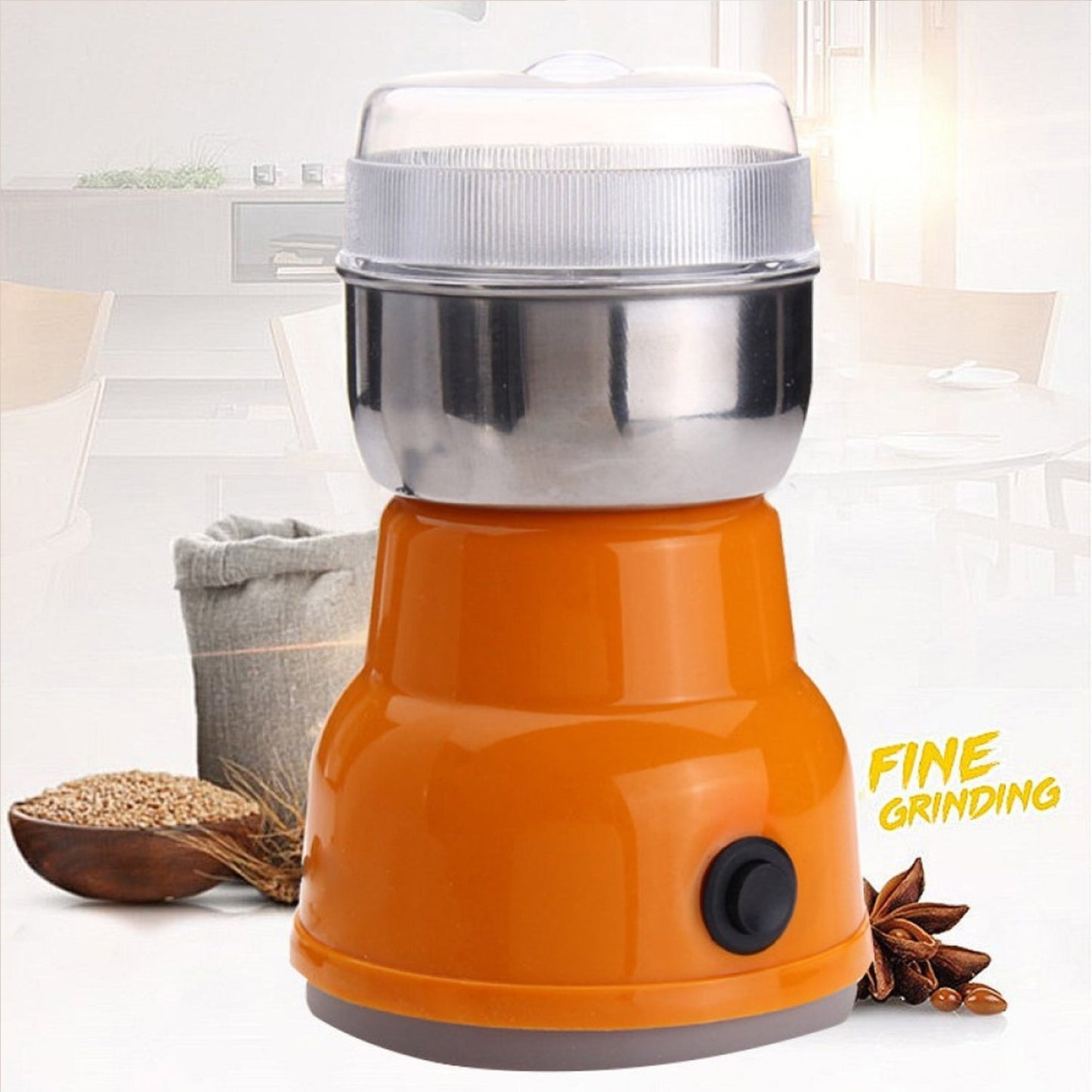 Multi Function Electric Small Food Grinder Grain Grinder (100-200w / 4 Blade / 1 Pc) Signaturekarts