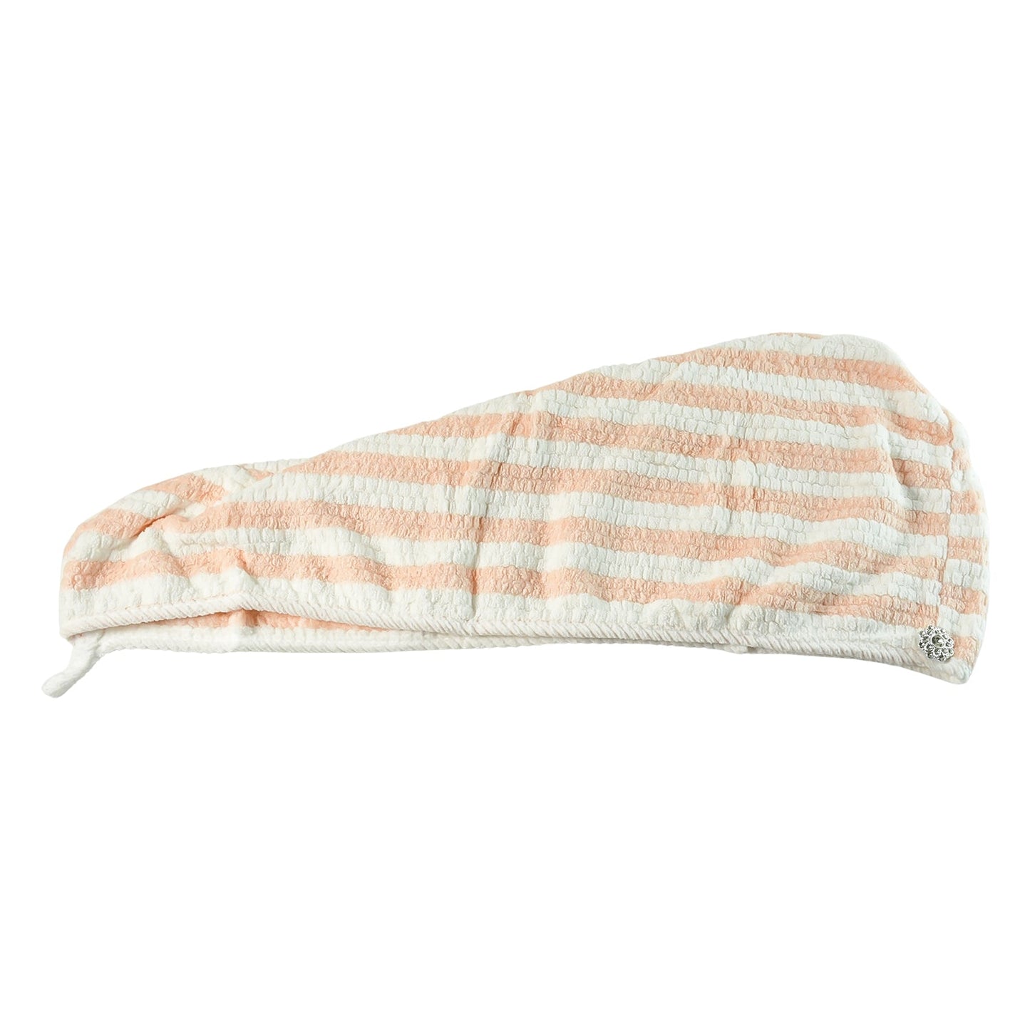 Soft Microfiber Hair Drying Towel Wrap with Cute Teddy Bear Button (1 Pc) signaturekarts