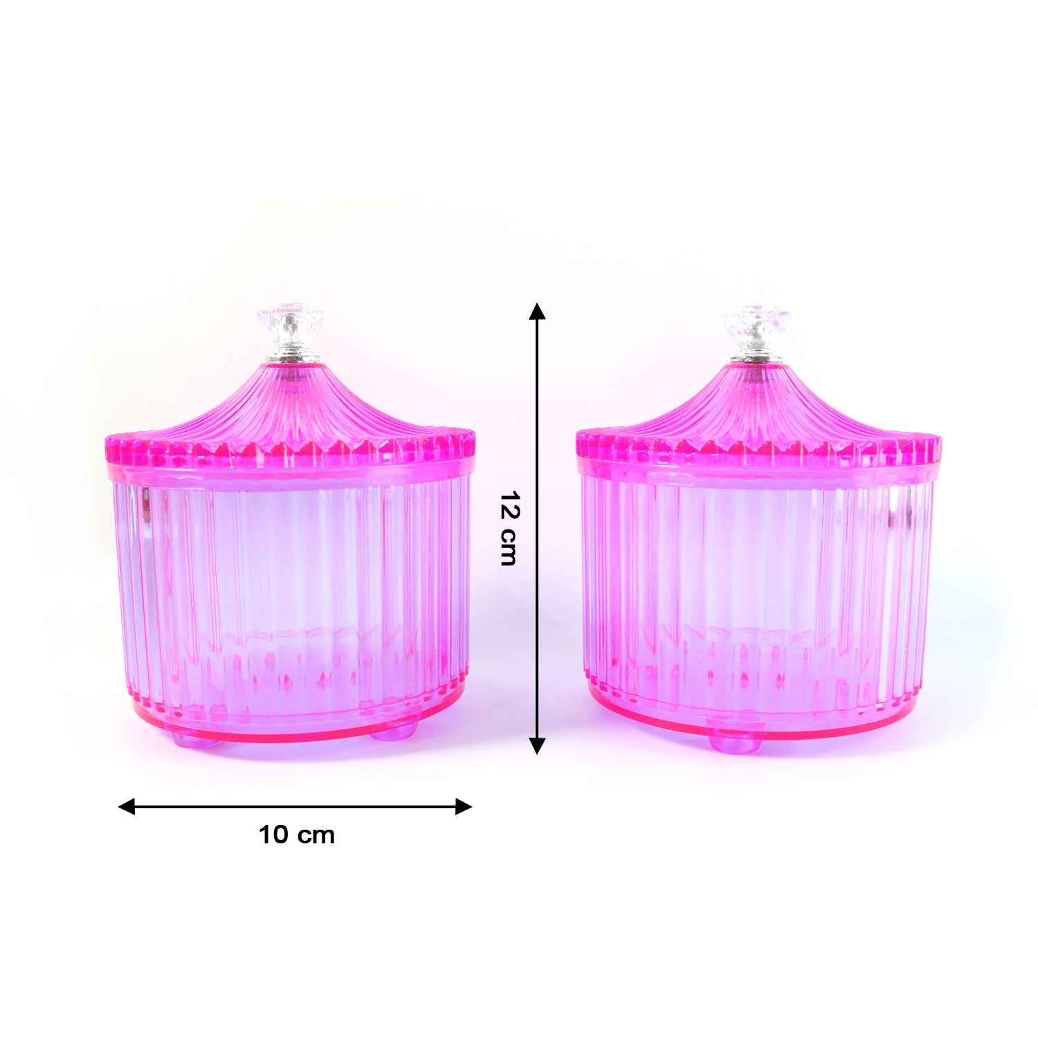 Plastic Luxury Transparent Dry Fruit Storage Jars  (2 Pc) The Morsignaturekarts