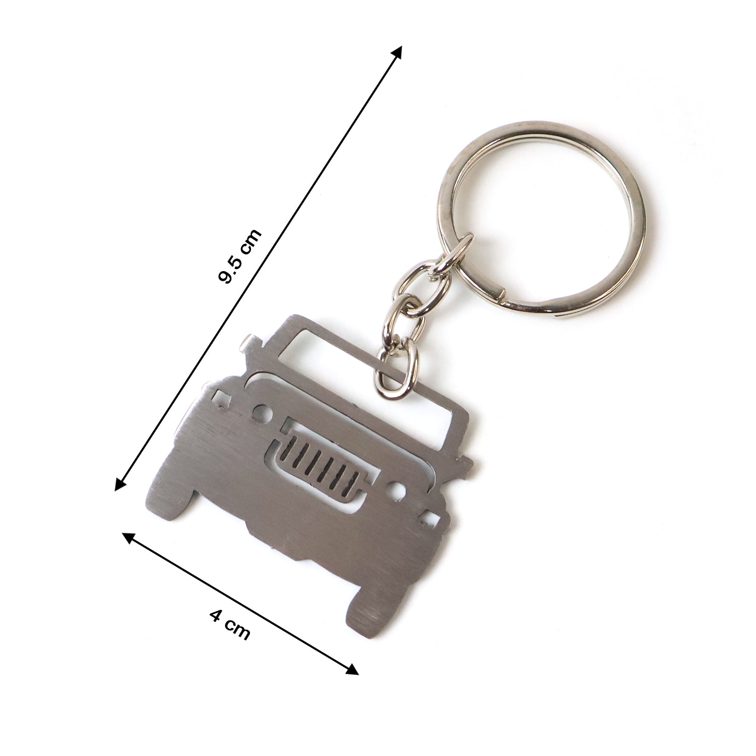 Stylish Metal Jeep Shape Keychain (1 Pc) signaturekarts