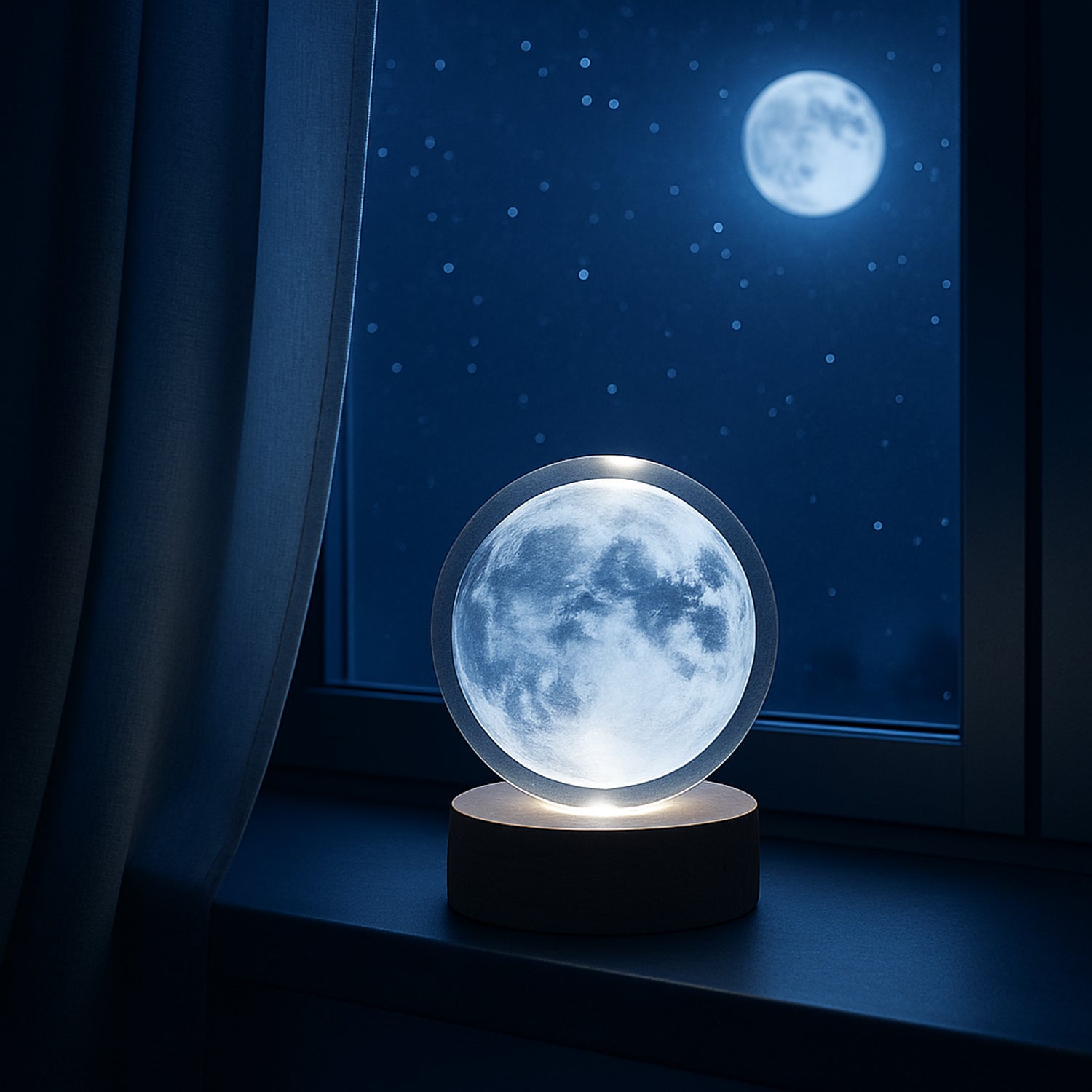 3D Crystal Ball lamps With Base (1 Pc / Mix Design) Signaturekarts