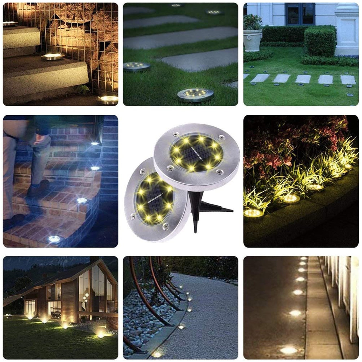 Solar Powered LED Garden Lights (4 Pc) signaturekarts