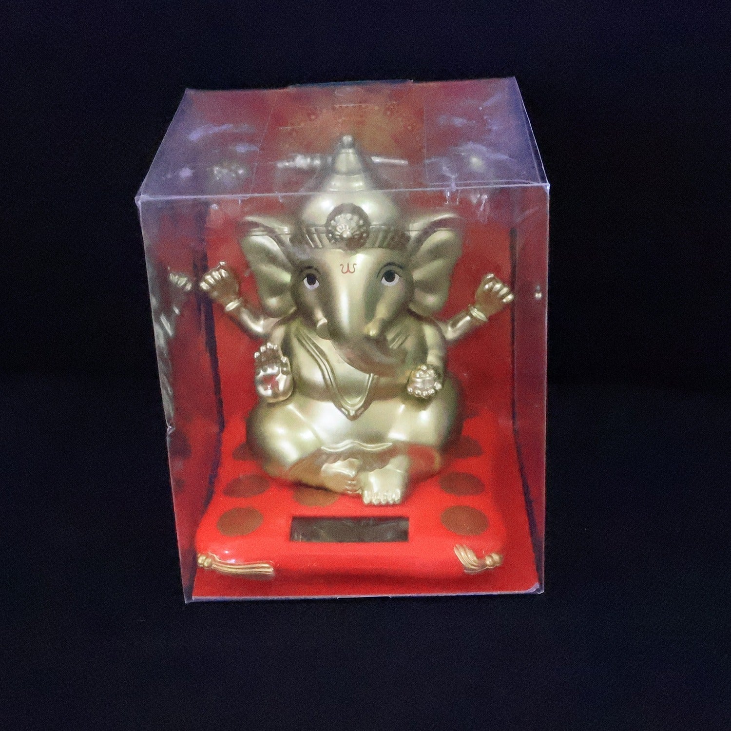 Decorative Religious Large Lord Ganesha Idol with Solar-Powered Base (1 Pc) signaturekarts