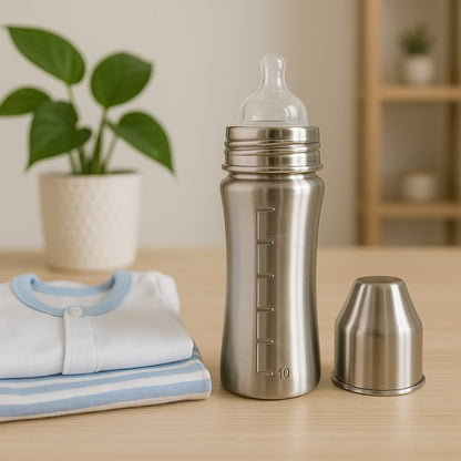 Ganesh Stainless Steel Baby Feeding Bottle for New Born Infants Toddler  250 ML signaturekarts