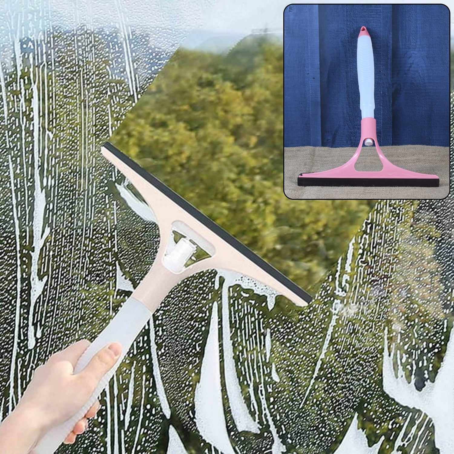 All-in-One Cleaning Brush: Spray, Wash, & Wipe (Windows, Glass, Car) (1 Pc) signaturekarts