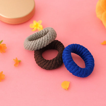 Tyre Shape Hair Rubber Bands Pack of 3 (Multicolour), Hair accessories signaturekarts