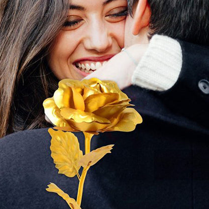 Luxury Decorative Gold Plated Artificial Golden Rose with Premium Box signaturekarts