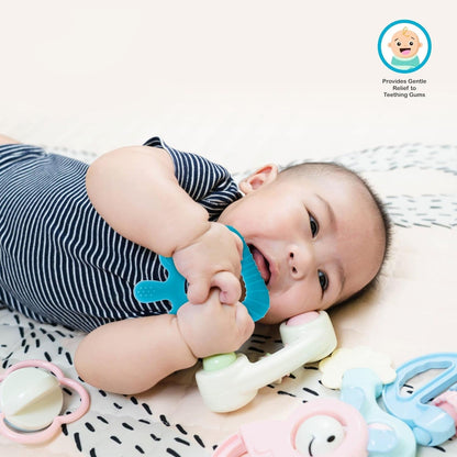 Silicone Baby Teether Pack of 1 (Mix Design & Color) Signaturekarts