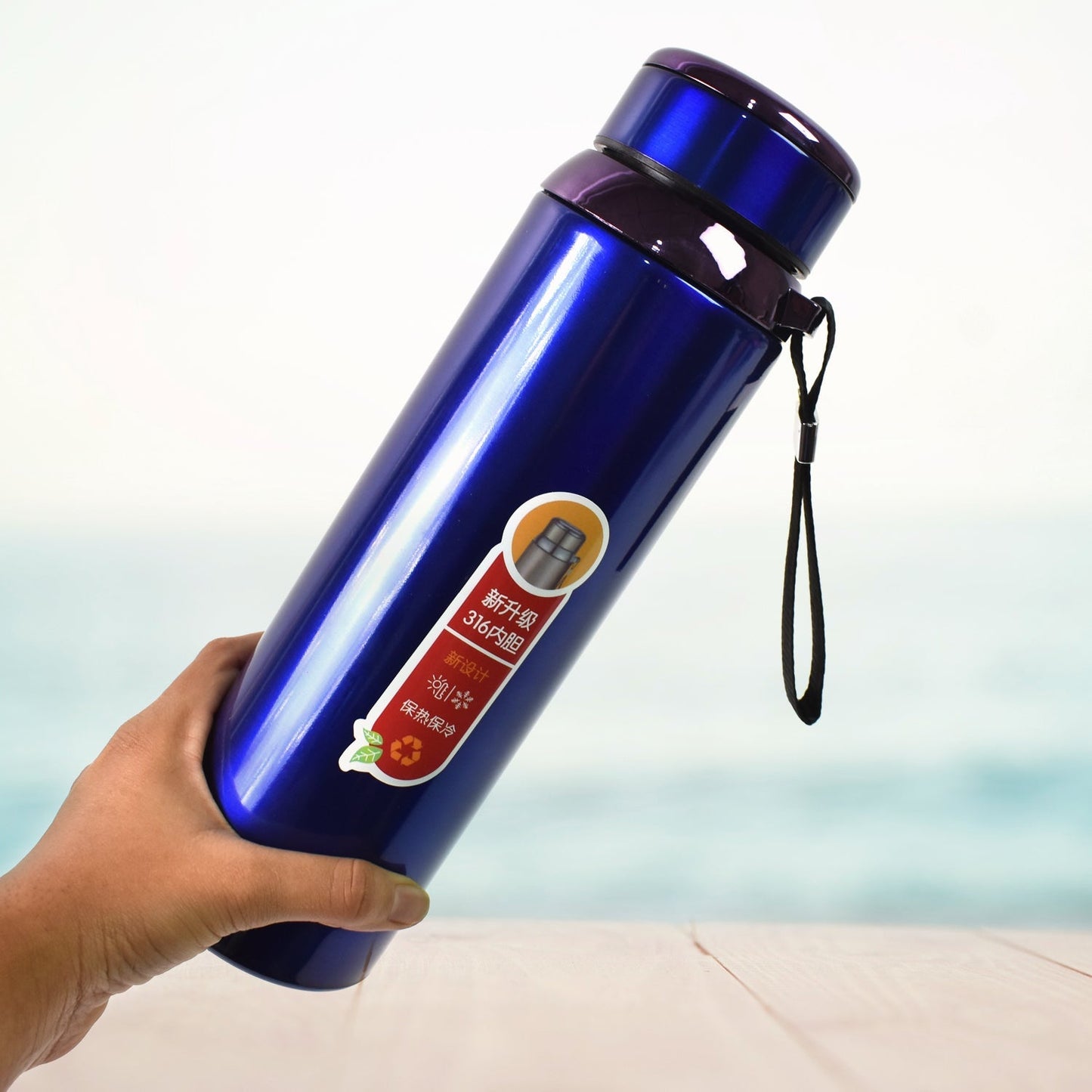 Vacuum Insulated Stainless Steel Bottle, Double (Approx 1000 ML / 1 Pc / Mix Color) Signaturekarts