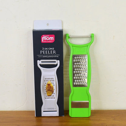 Supermom 3-in-1 Multi-Functional Stainless Steel Vegetable & Fruit Peeler (1 Pc) signaturekarts