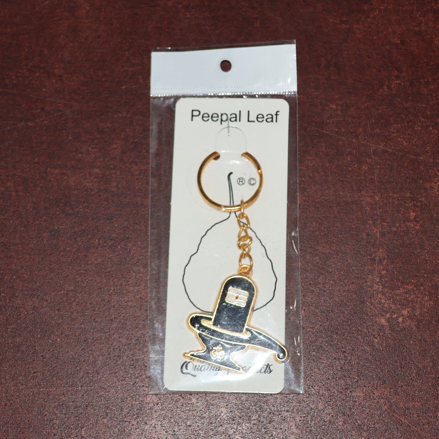 Shivling Design Golden Keychain (1 Pc) signaturekarts