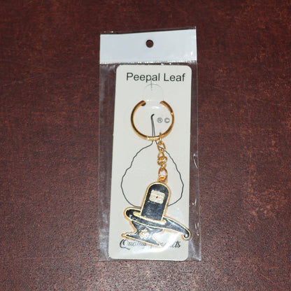 Shivling Design Golden Keychain (1 Pc) signaturekarts