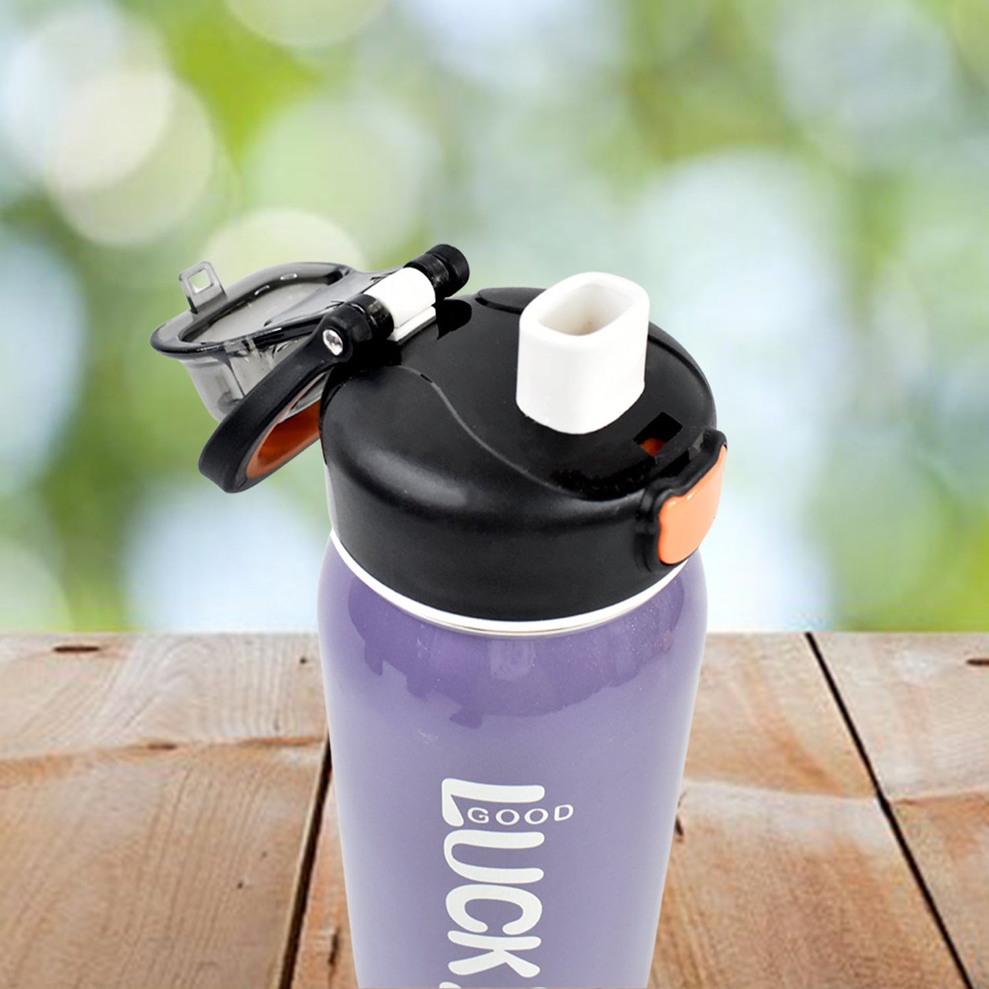 Stainless Steel Water Bottles Approx 600ML (Mix Design & Color / 1 Pc) Signature kart