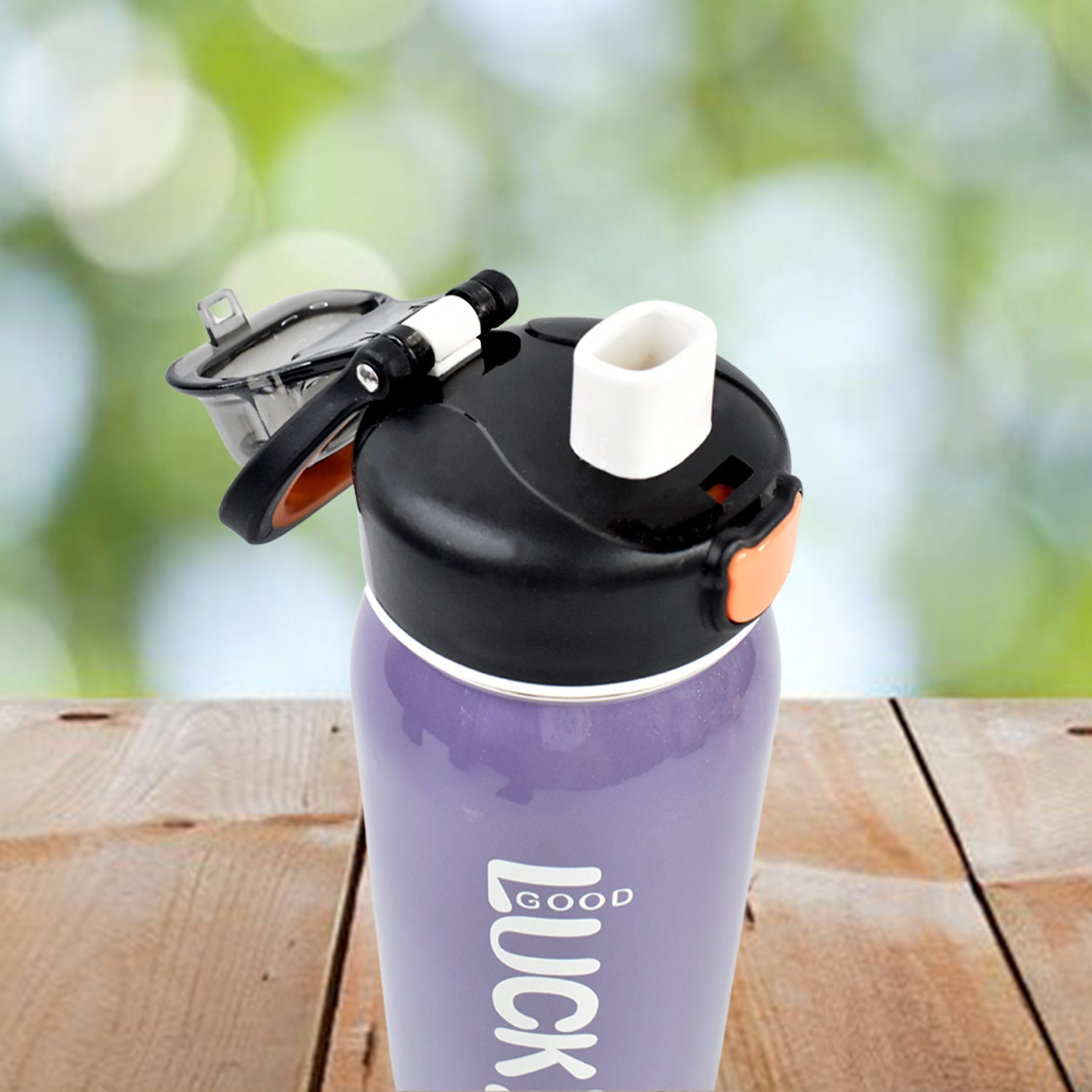 Stainless Steel Water Bottles Approx 600ML (Mix Design & Color / 1 Pc) Signature kart
