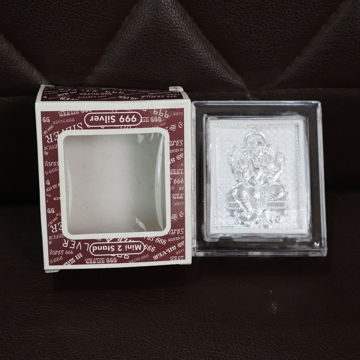 Embossed Silver-Plated Lord Ganesha Photo Frame  (1 Pc) signaturekarts