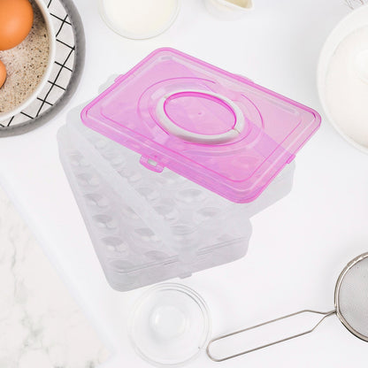 Double Layer 24 Grid Egg Storage Box for Egg Storage Container Your Brand