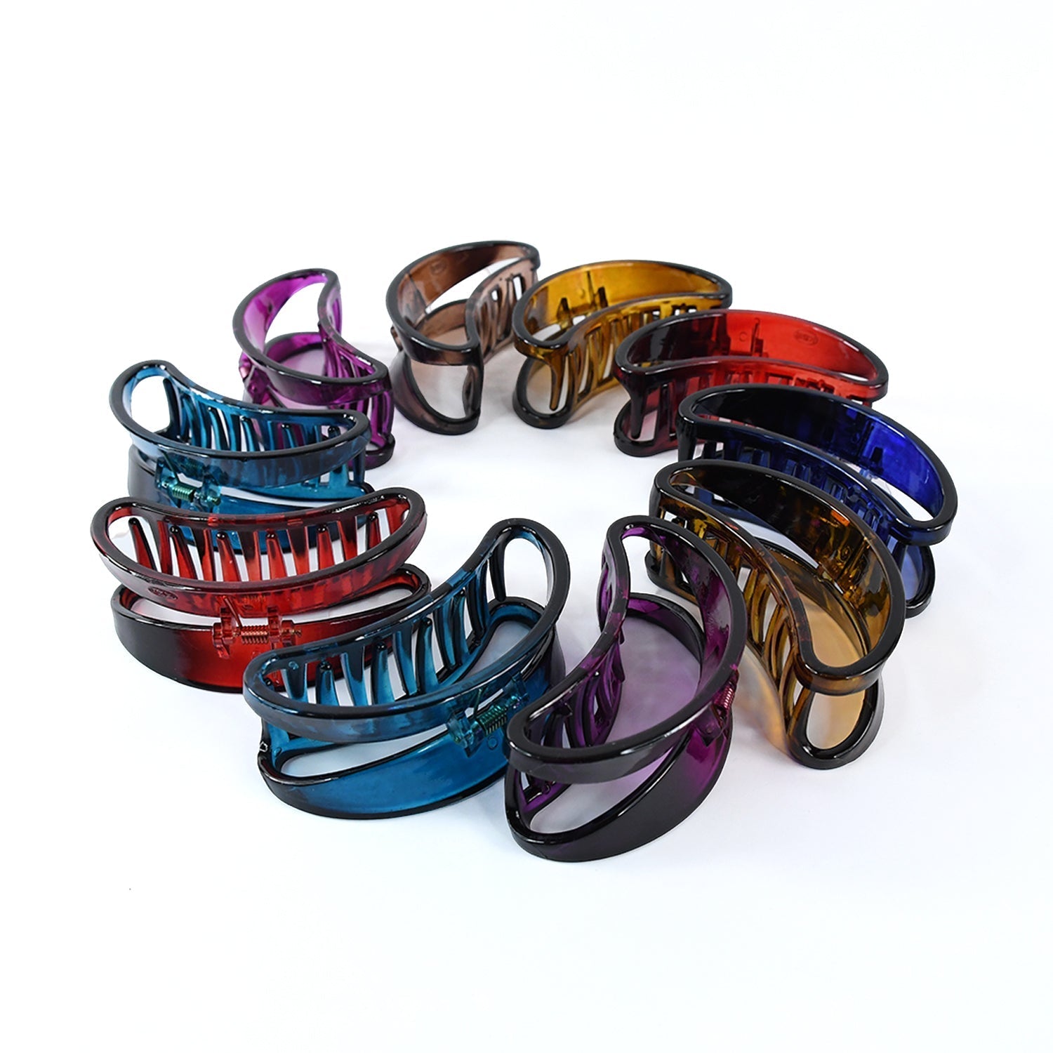 Plastic Hair Clamp Grip, Simple Matte Hair Barrette Clamp (1 Pc) Signature kart