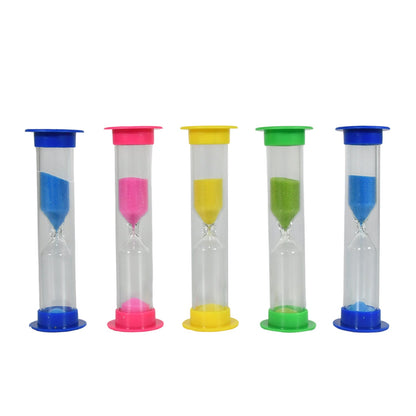 Plastic Hourglass Sand Timer Set – 3-Min Sand Clock for Kitchen, Office & Kids (5 Pc) signaturekarts