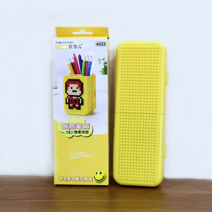 DIY Pixel Art Pen Stand with Building Block Set signaturekarts
