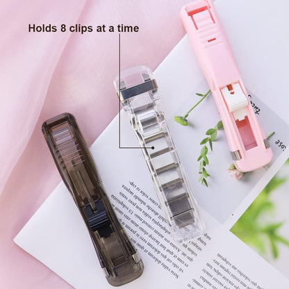 Portable Paper Clamp With 8 Pcs Clip Dispenser Handheld Paper Fast Clam (1 Set) Signaturekarts