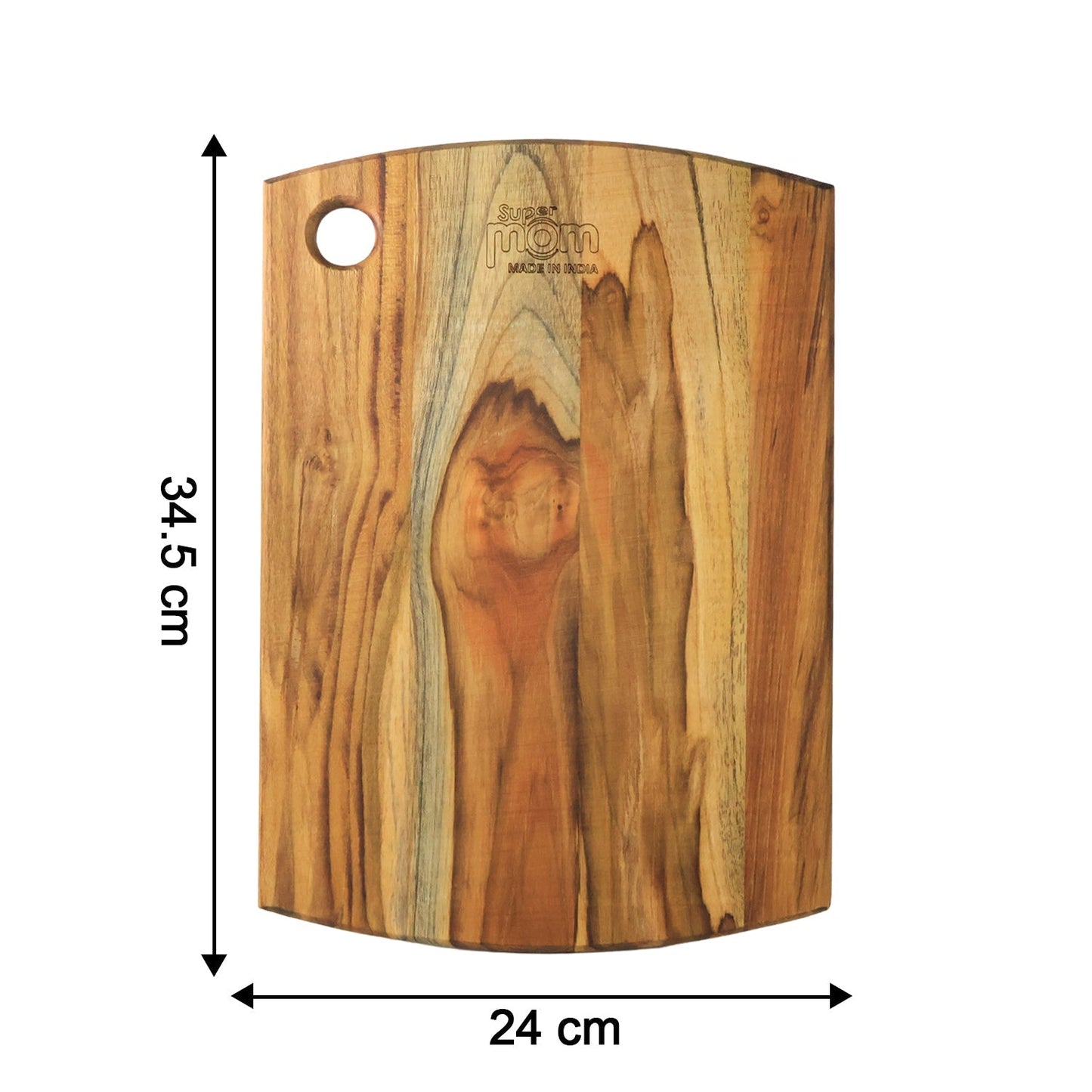 Supermom Premium Teak Wood Chopping Board for Kitchen (1 Pc) signaturekarts