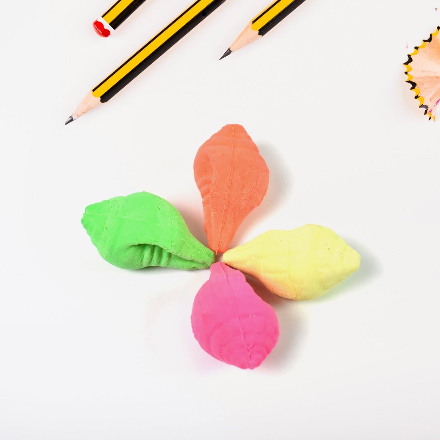 Shankh Shape Eraser Rubber (1 Pc / Mix Colour & Design) Signaturekarts
