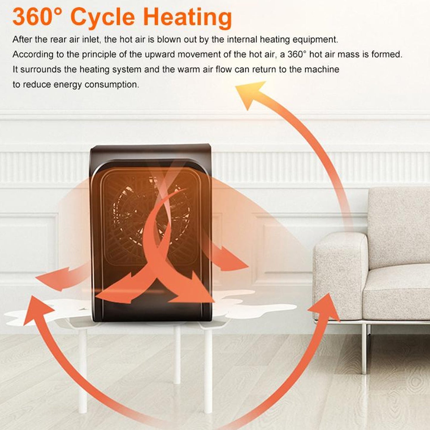 Room Heater 220V Brown Box Heater with Plug for Office & Bedroom Use signaturekarts