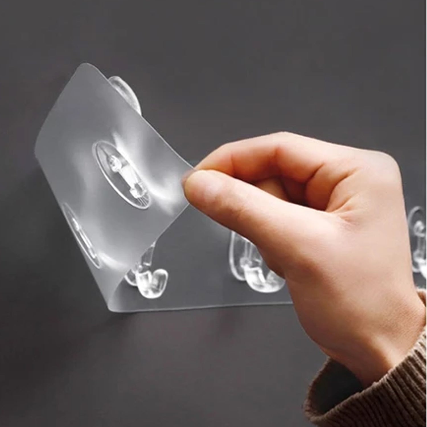 Adhesive Golden &  Transparent Heavy Duty Wall Hook Signaturekarts