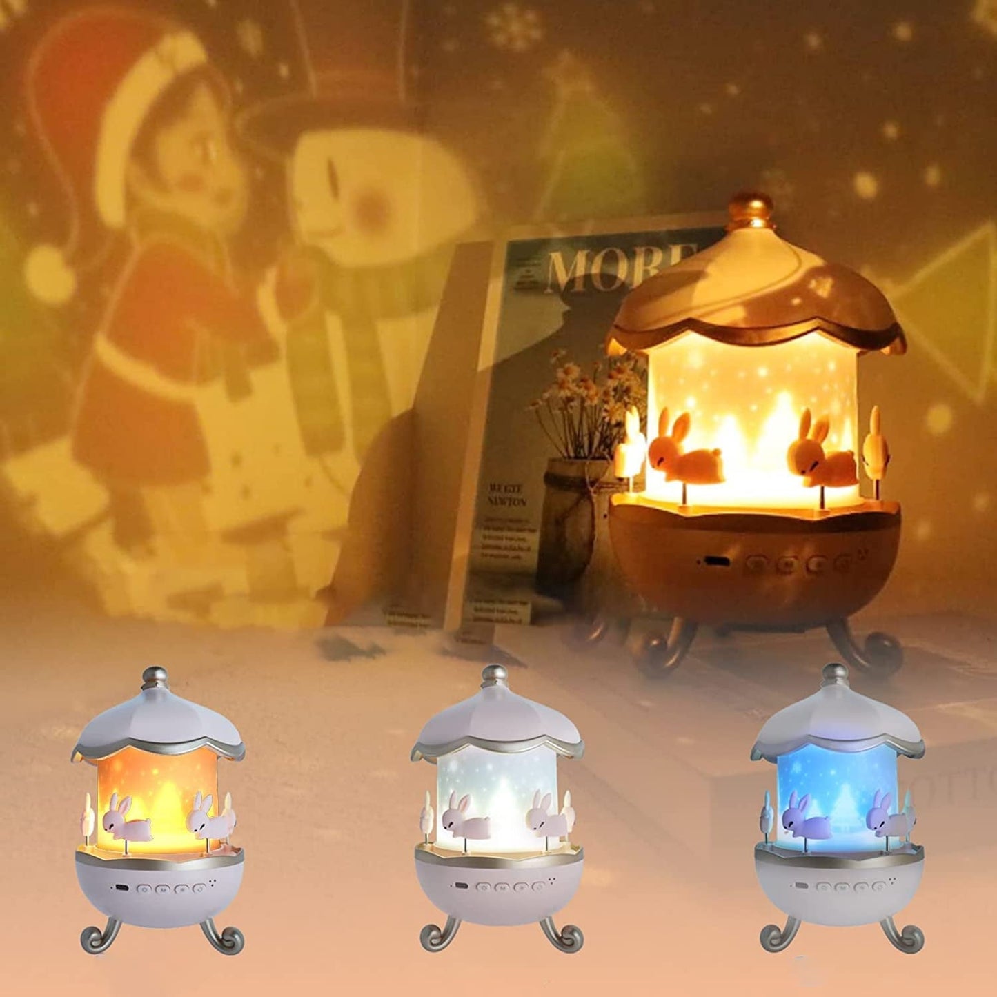 Bunny’s Carousel Rotating LED Night Light Signature kart