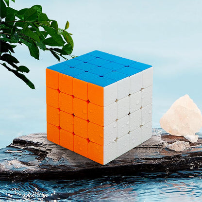 Small 4×4×4 High Speed Stickerless Magic Cube Puzzle Toy for Kids and Adults signaturekarts
