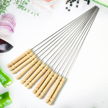 BBQ Tandoor Skewers Grill Sticks for Barbecue (Pack of 12) Signature Kart