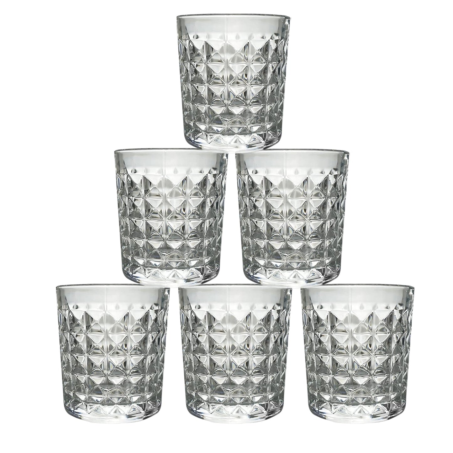 Premium Crystal-Style Glass Tumbler Set (6 Pc / 210 ML) Signaturekarts