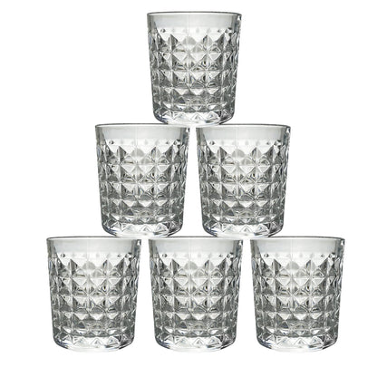 Premium Crystal-Style Glass Tumbler Set (6 Pc / 210 ML) Signaturekarts