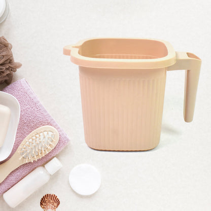 Plastic Square Bath Water Mug (4 Pc / 1000 ML / Mix Color) Signaturekarts