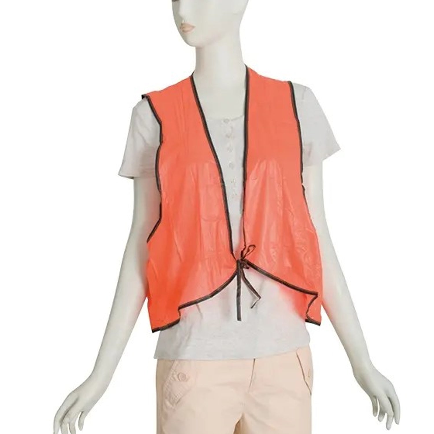 Economy PVC Safety Vest – Soft Vinyl, Tie Closure, High Visibility signaturekarts