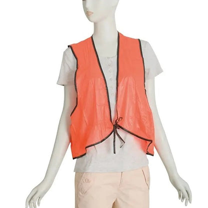 Economy PVC Safety Vest – Soft Vinyl, Tie Closure, High Visibility signaturekarts