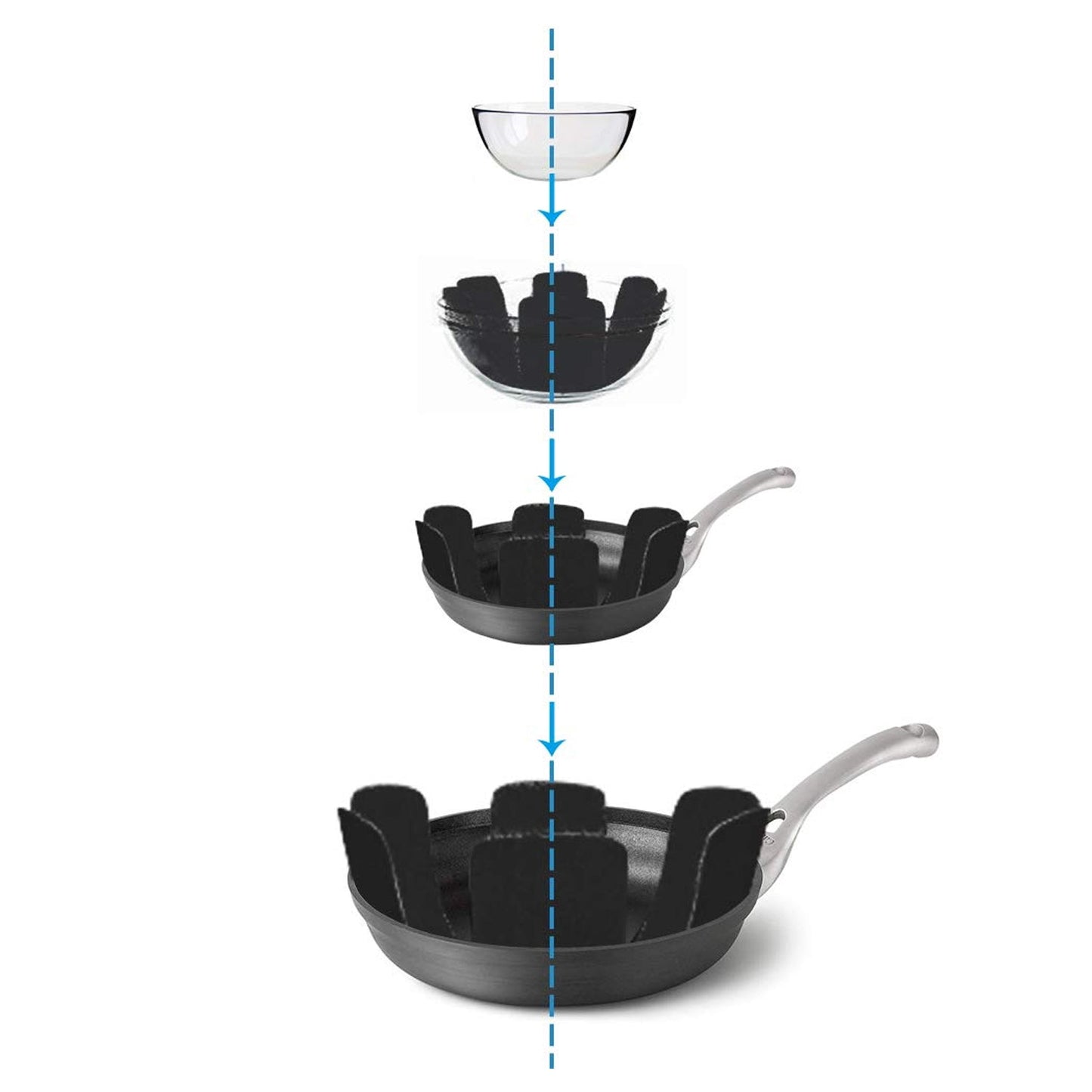 Pots and Pans Protectors, 3 Different Size (3 Pcs Set) Signature kart