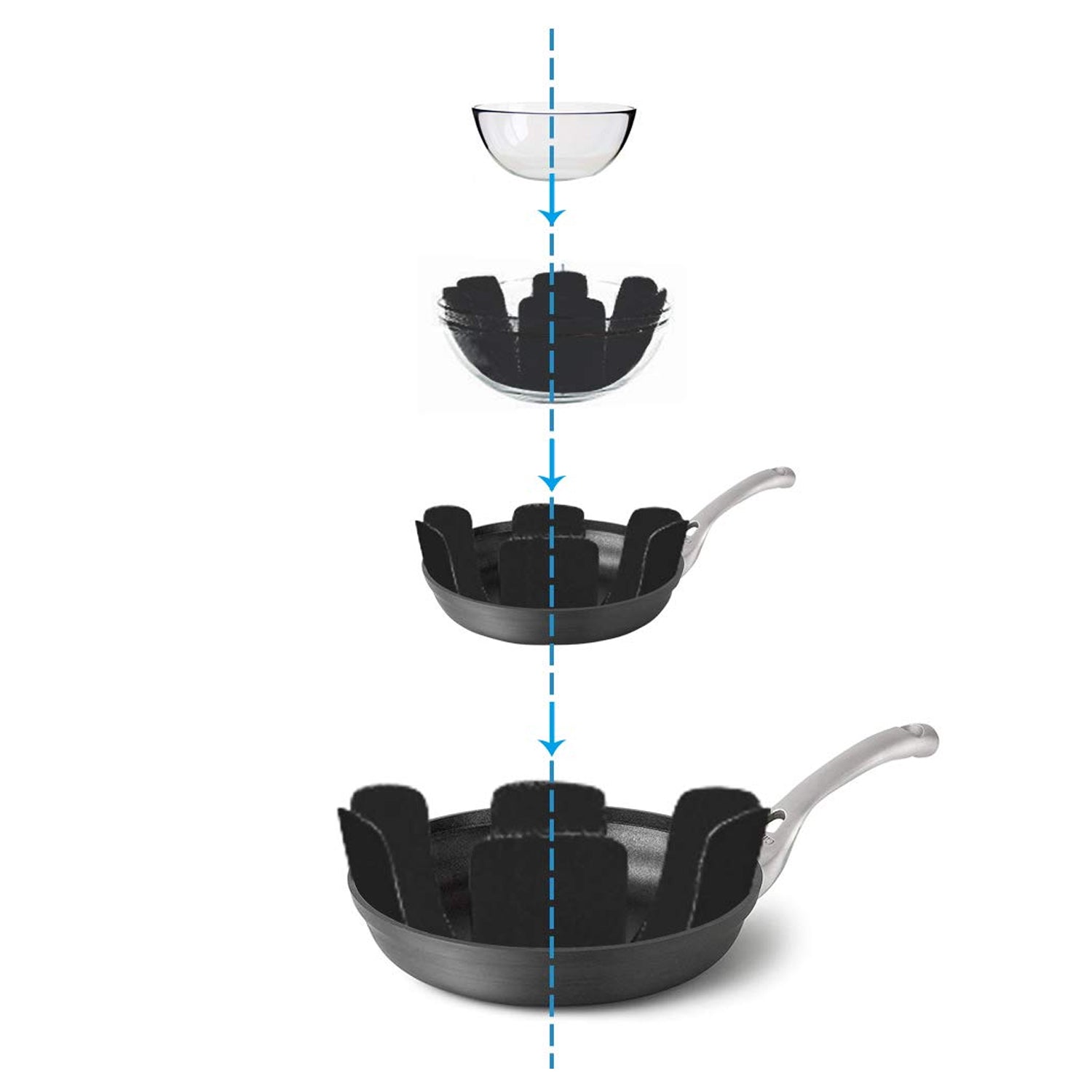 Pots and Pans Protectors, 3 Different Size (3 Pcs Set) Signature kart