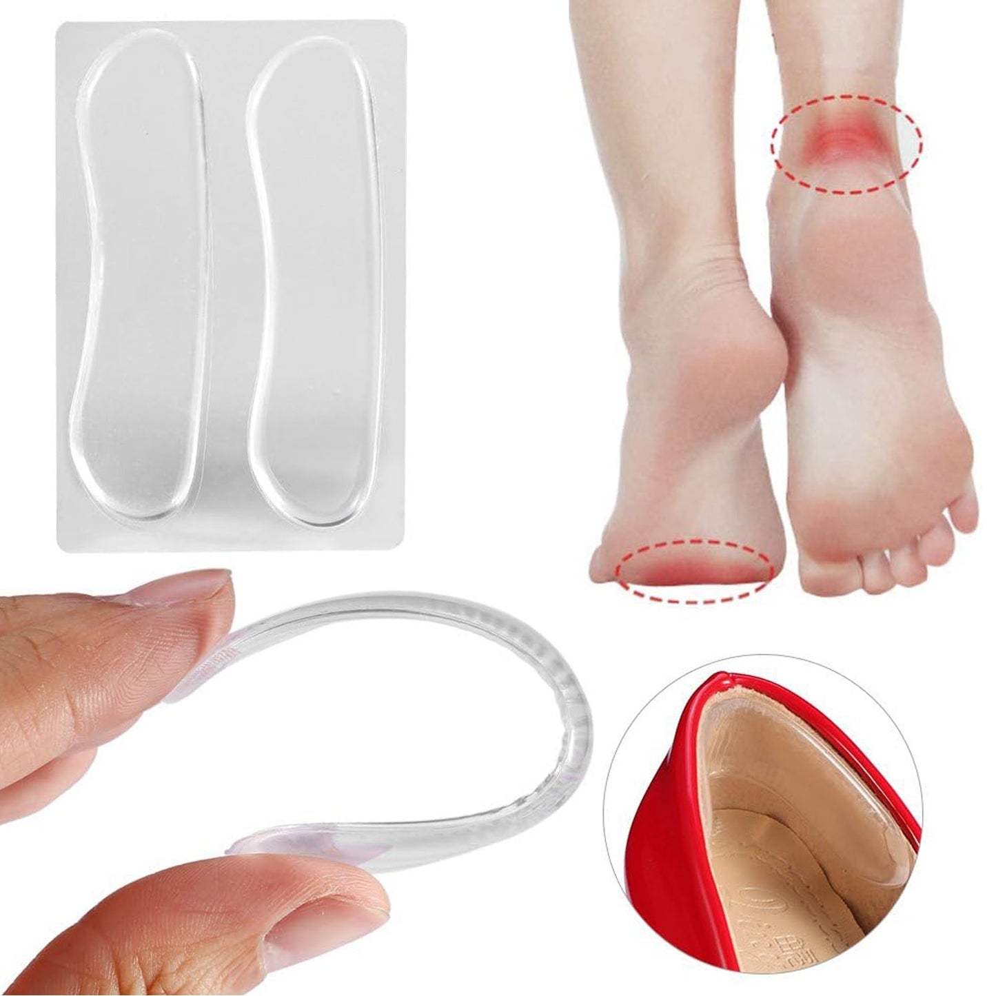 Fabric Sticky Shoe Back Heel Insoles Protector Liner Your Brand