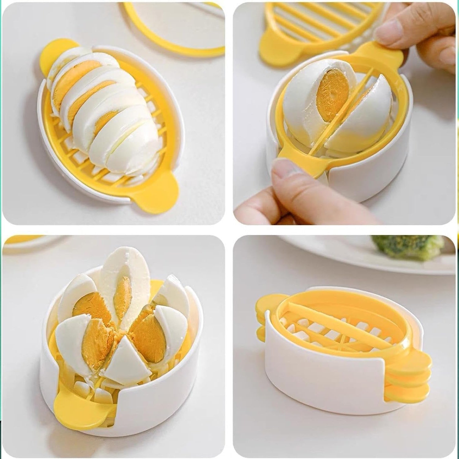 Egg Slicer, 3 in 1 Boiled Egg Slicer, Egg Slicer Restaurant Kitchen Tool (1 Pc) signaturekarts