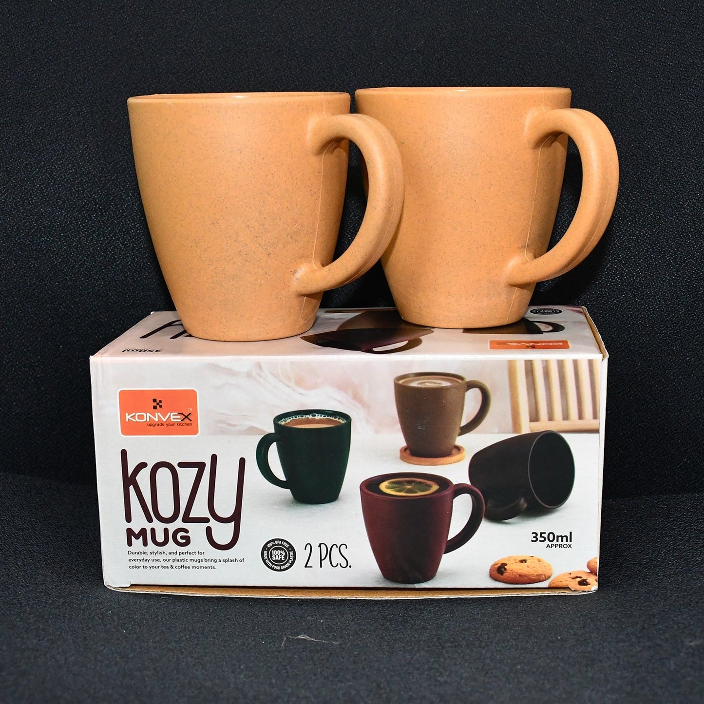 Konvex Premium Coffee and Tea Mugs (2 Pc / 350ML) signaturekarts