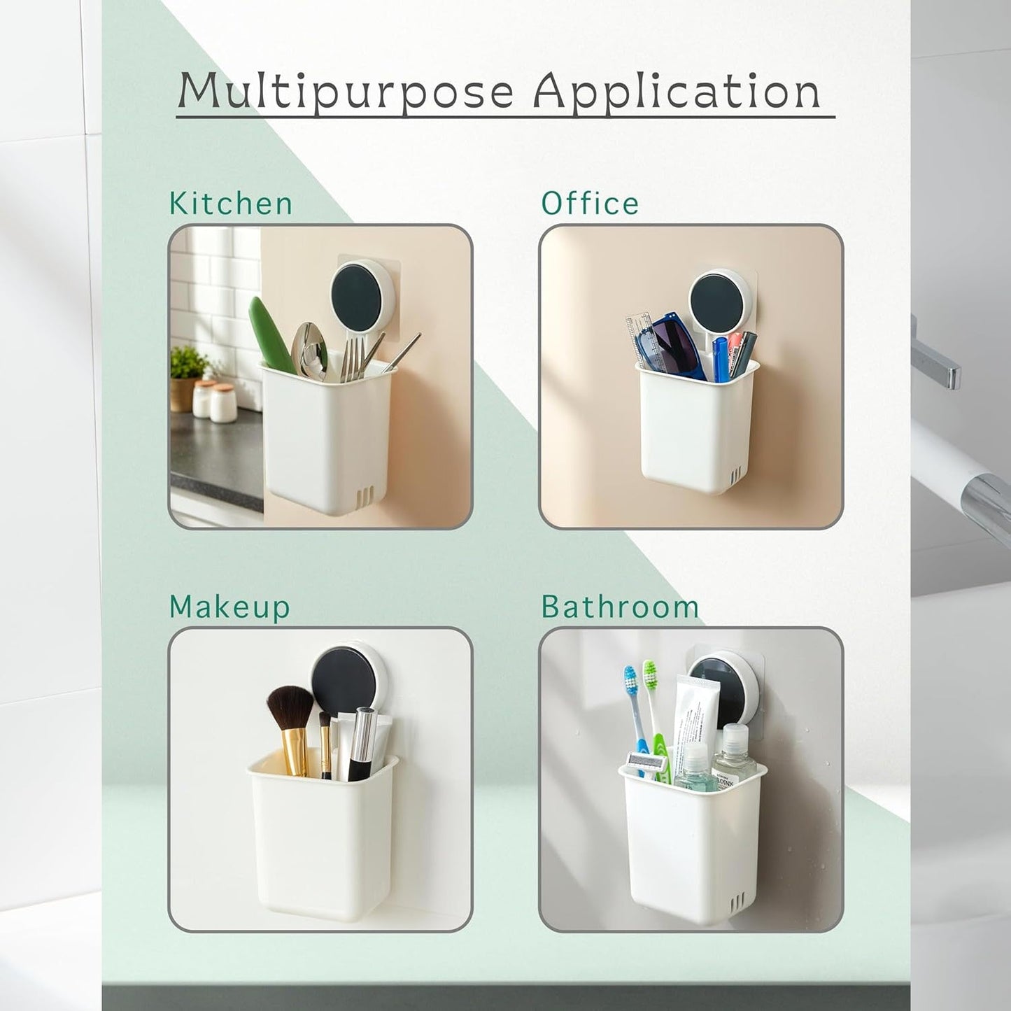 Wall Mounted Bathroom Storage Organizer Cup Set (2 Pc Set) The Morsignaturekarts