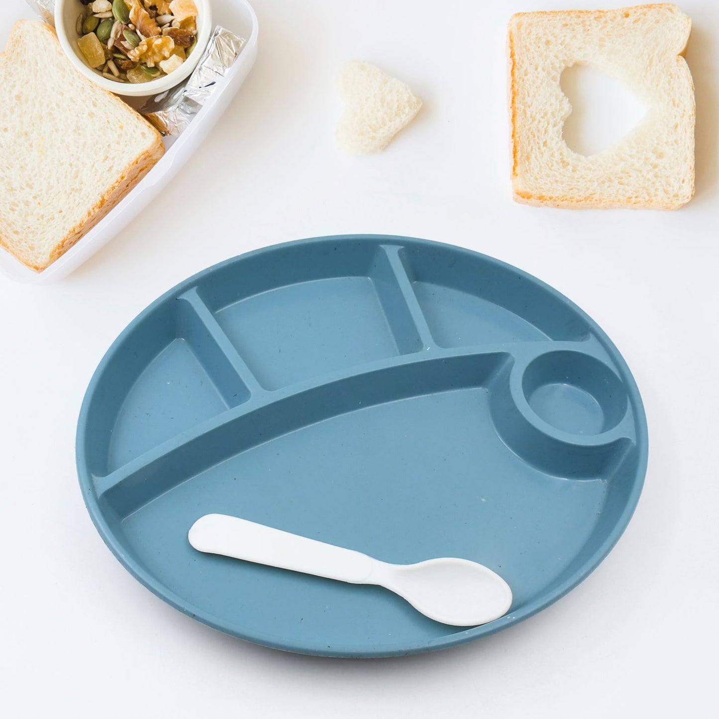 Biodegradable 5-Compartment Food Plate for Kids, BPA-Free (1 Pc) signaturekarts