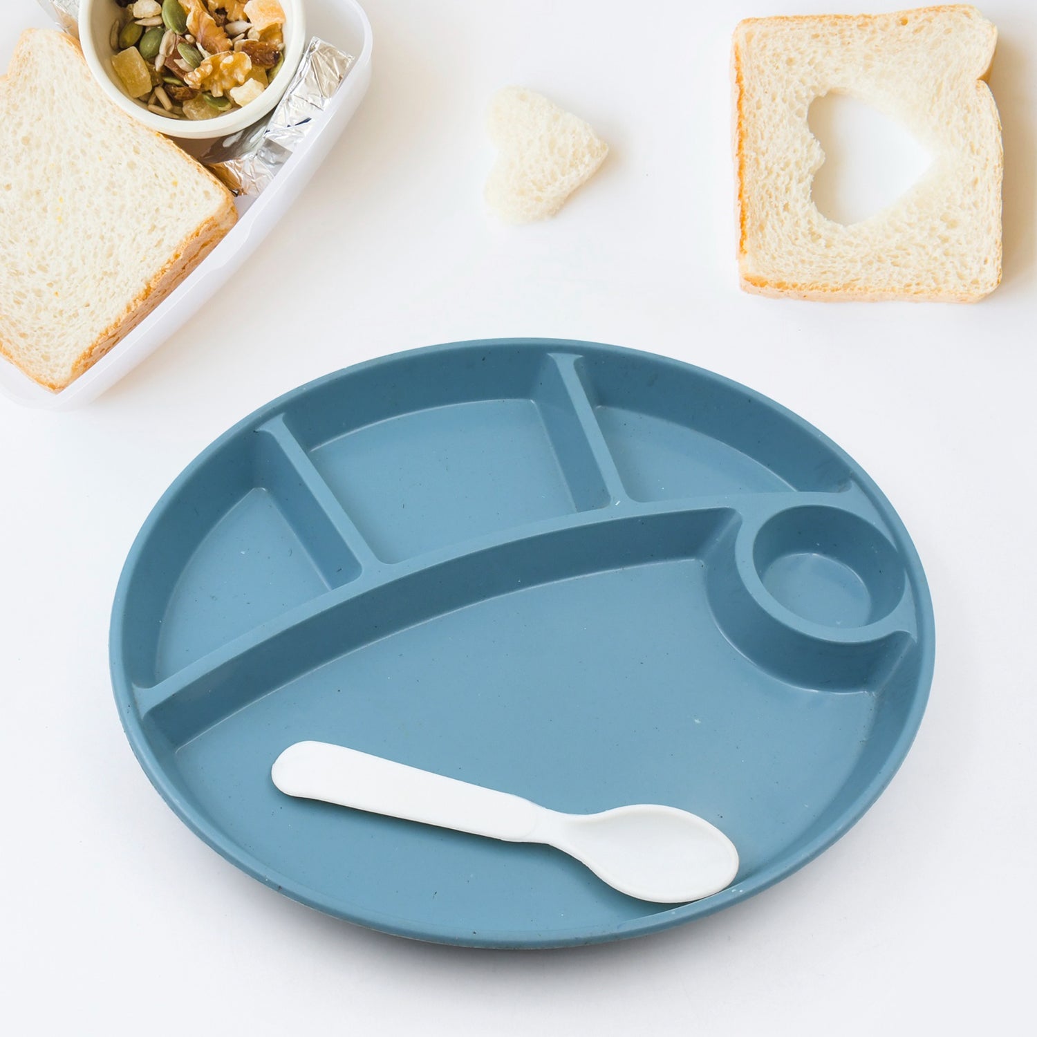 Biodegradable 5-Compartment Food Plate for Kids, BPA-Free (1 Pc) signaturekarts