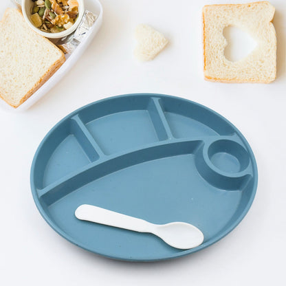 Biodegradable 5-Compartment Food Plate for Kids, BPA-Free (1 Pc) signaturekarts
