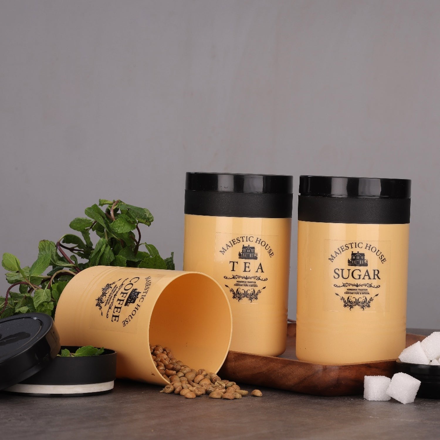 Airtight Containers – For Tea, Coffee, Sugar & More (3 Pcs Set) Signaturekarts