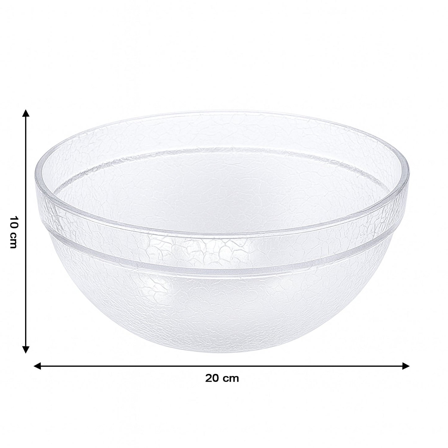 Transparent Idli Mixing & Serving Bowl | Textured Plastic Kitchen Bowl (1 Pc) signaturekarts