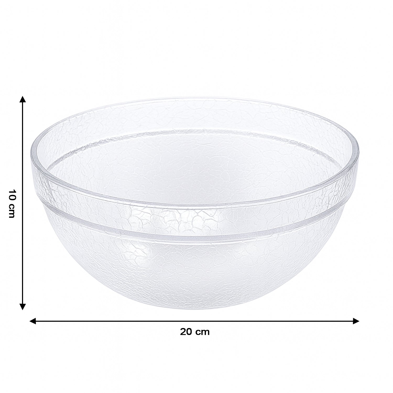 Transparent Idli Mixing & Serving Bowl | Textured Plastic Kitchen Bowl (1 Pc) signaturekarts