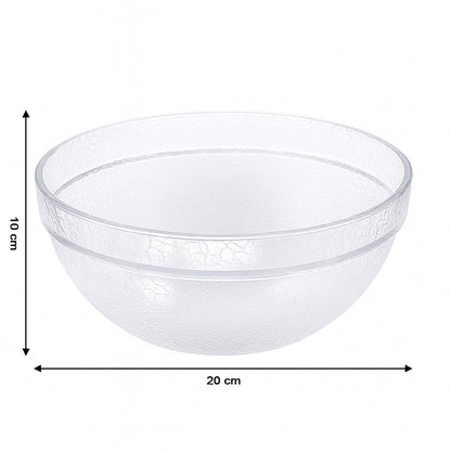 Transparent Idli Mixing & Serving Bowl | Textured Plastic Kitchen Bowl (1 Pc) signaturekarts