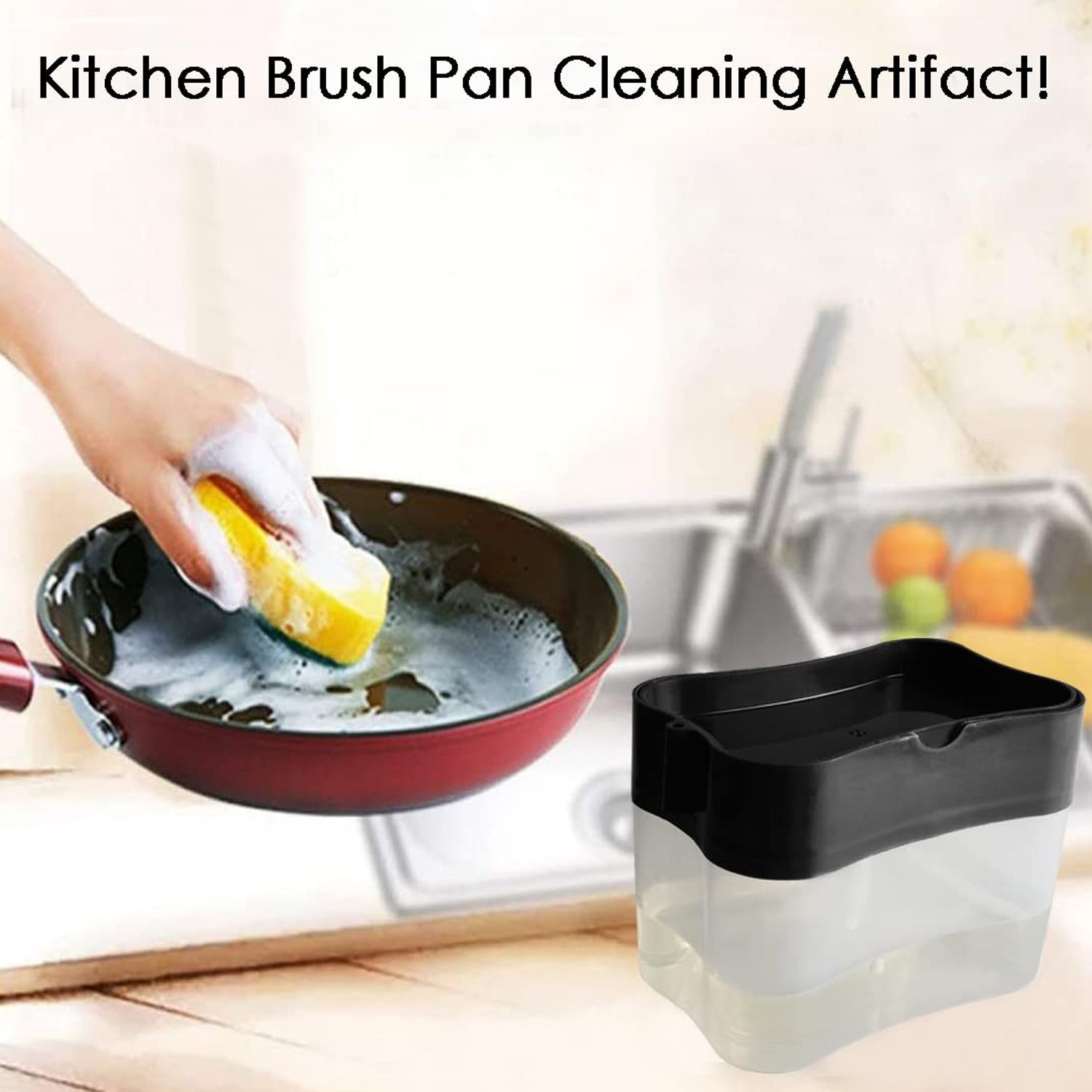 2 in 1 Soap Dispenser for Dishwasher Liquid Holder, Liquid Dispenser Through Pump (1 Pc) Signaturekarts